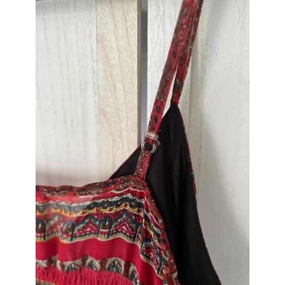 She’s Cool Maxi Y2K Sundress Pink Paisley Size XL Babydoll Beachy Resort Boho - Picture 9 of 13